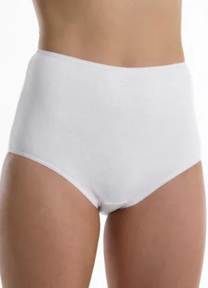 UNTUCKit Briefs*Slenderella Soft Plain Interlock Maxi Brief White