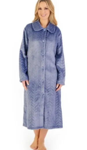 UNTUCKit Housecoats*Slenderella Super Soft Jacquard Button Housecoat