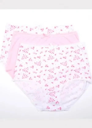 UNTUCKit Briefs*Slenders By Slenderella 3 Pair Pack Cotton Comfort Full Briefs