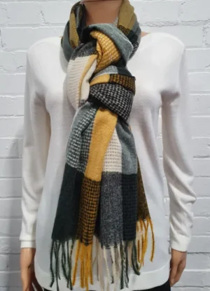 UNTUCKit Gloves, Scarves & Hats*Soft Checked Scarf Black