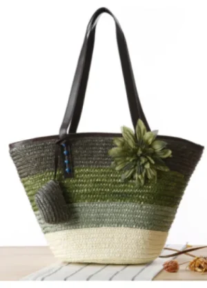 UNTUCKit Bags & Purses*Superbia Multi Colour Flower Straw Basket Bag
