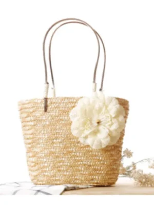 UNTUCKit Bags & Purses*Superbia Small Flower Straw Basket Bag