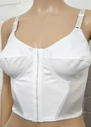 UNTUCKit Front Fastening Bras|Bras*Suzanne Charles Front Fastening Long Line Bra White