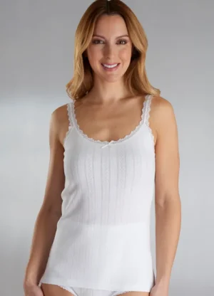 UNTUCKit Vests*Vedonis French Neck Cami Vest White